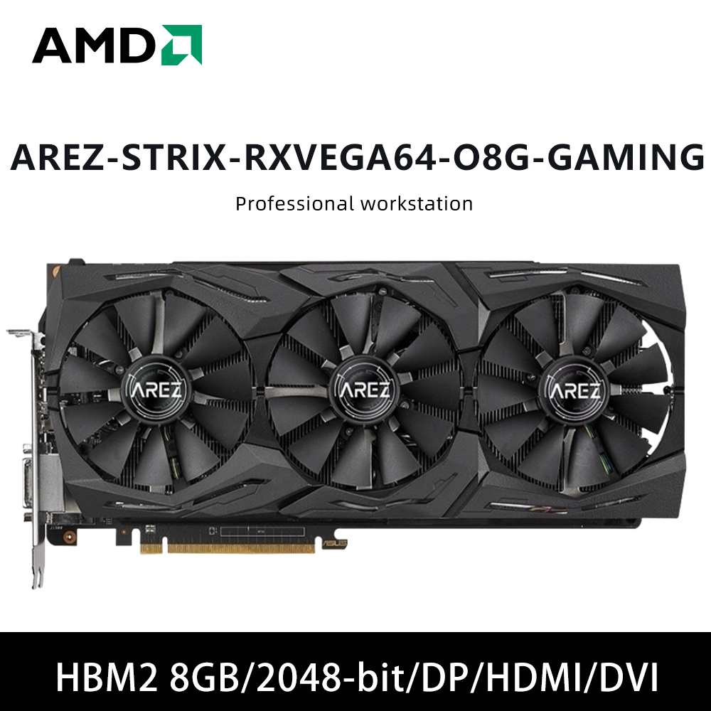 Pc Gaming Graphics Card - ASUS AREZ STRIX RXVEGA64 O8G GAMING