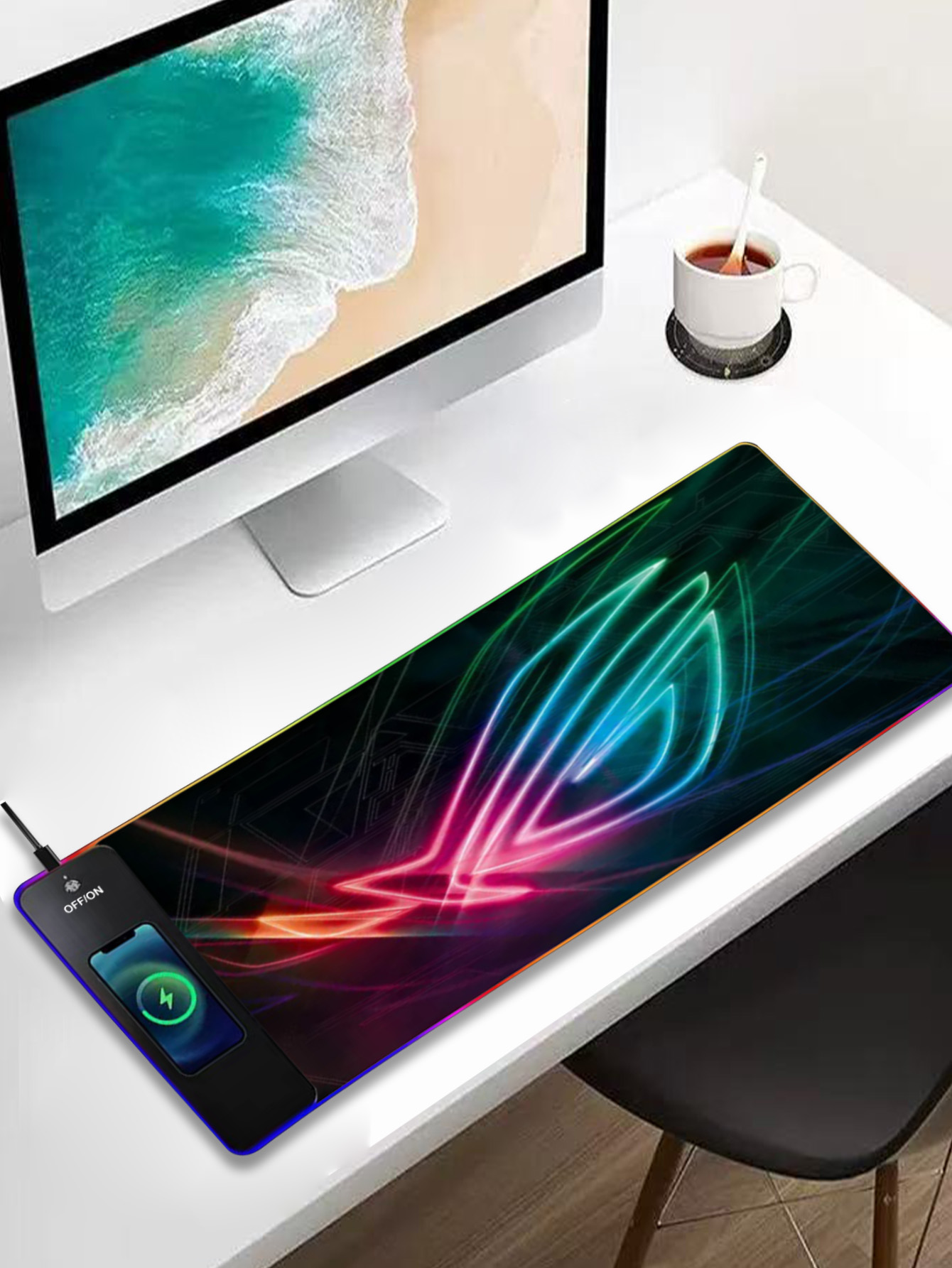Rgb Mousepad - RGB Işıklı Çok Fonksiyonlu 15W Kablosuz