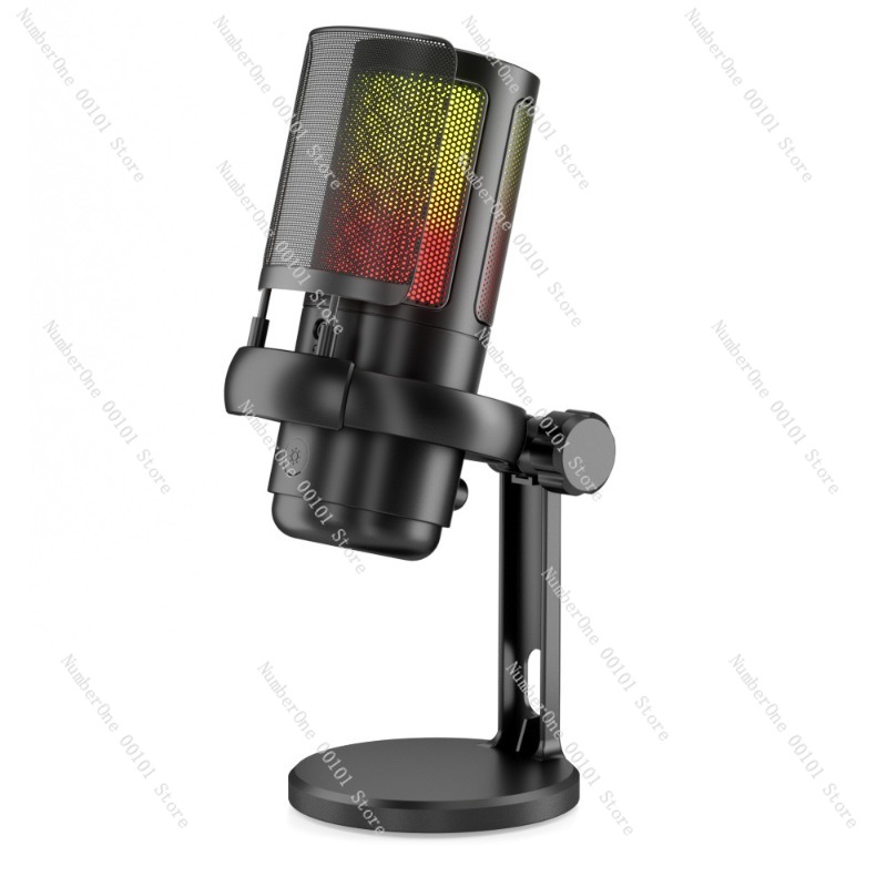 Pc Gaming Desktop - USB Masaüstü Kondenser Mikrofon RGB Oyun