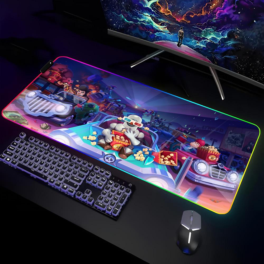 Rgb Mousepad - Karikatür oyunu B-Brawl Stars Mouse Pad